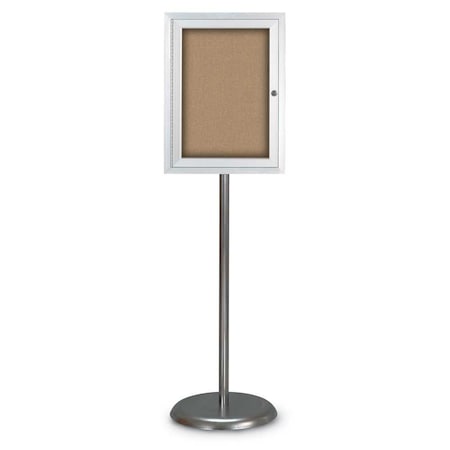 United Visual Products Corkboard, Double Door, Radius Frame, 48x36", Bronze/Summer Tan Forbo UV7003-BRONZE-FORBO